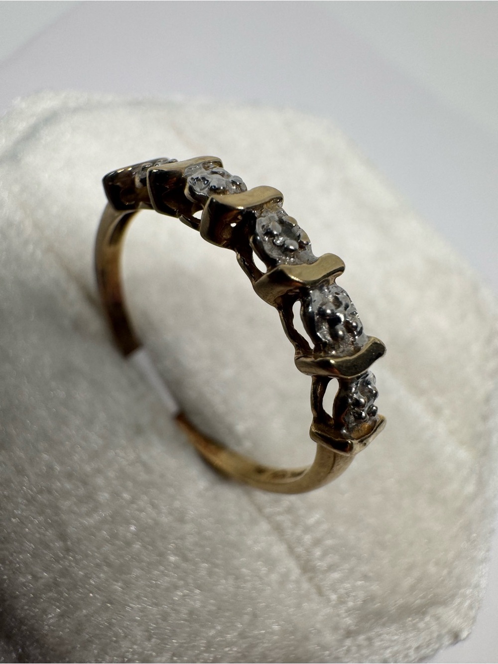 Vintage 10K Yellow Gold Natural Diamond Ring Size 6.5 | Fine Jewelry - Picture 5 of 14